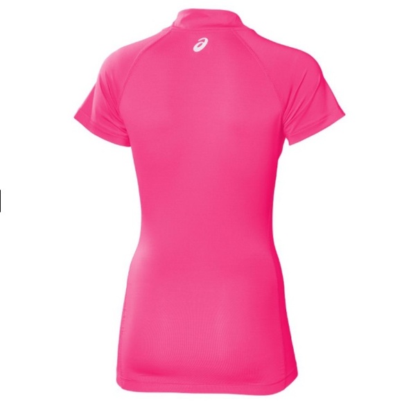 -🎄Women's ASICS Golf Pink Zipper Front S/S Shirt-Small AS IS - Picture 2 of 10